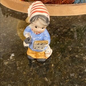 Vintage Ceramic Figurine with Lantern bell